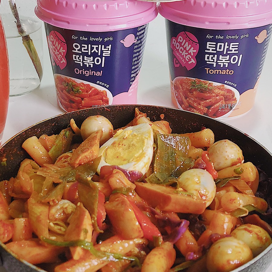 Toppoki Pink Bánh Gạo Topokki Pink Pocket Truyền Thống Cốc 120g - Pink Pocket ...