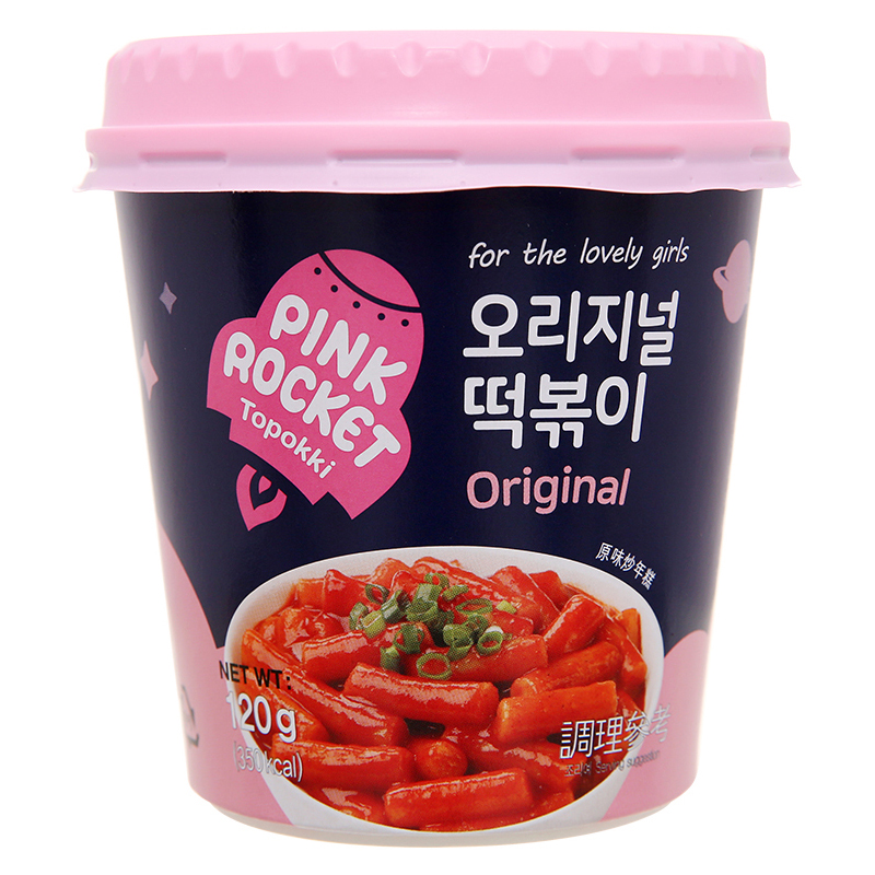 Toppoki Pink Bánh Gạo Topokki Pink Pocket Truyền Thống Cốc 120g - Pink Pocket ...