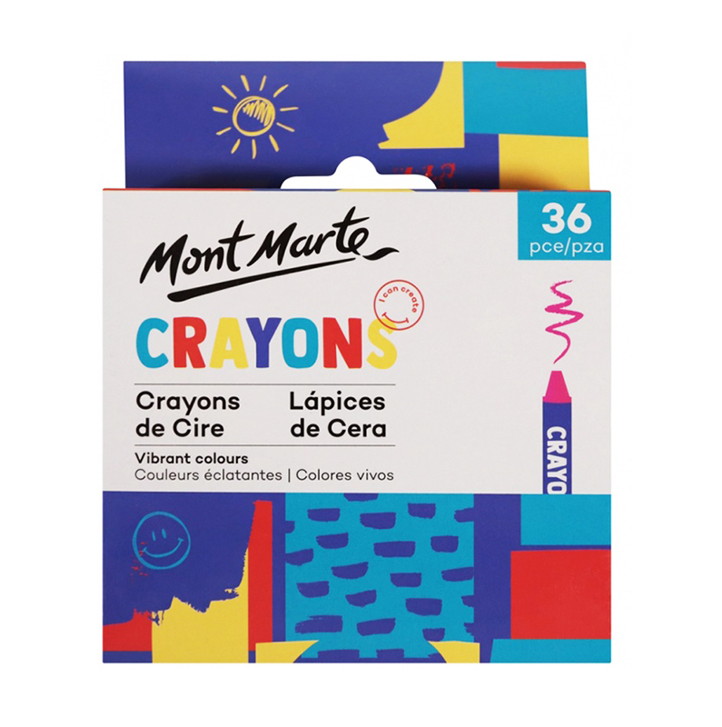 Bút Sáp Màu Trẻ Mont Marte 36 Màu - Crayons - Havamall - Siêu Thị Hàng Nhập  Khẩu Uy Tín